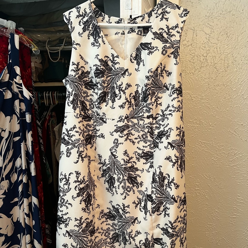 Beautiful black & white sleeveless dress. Size 18W.